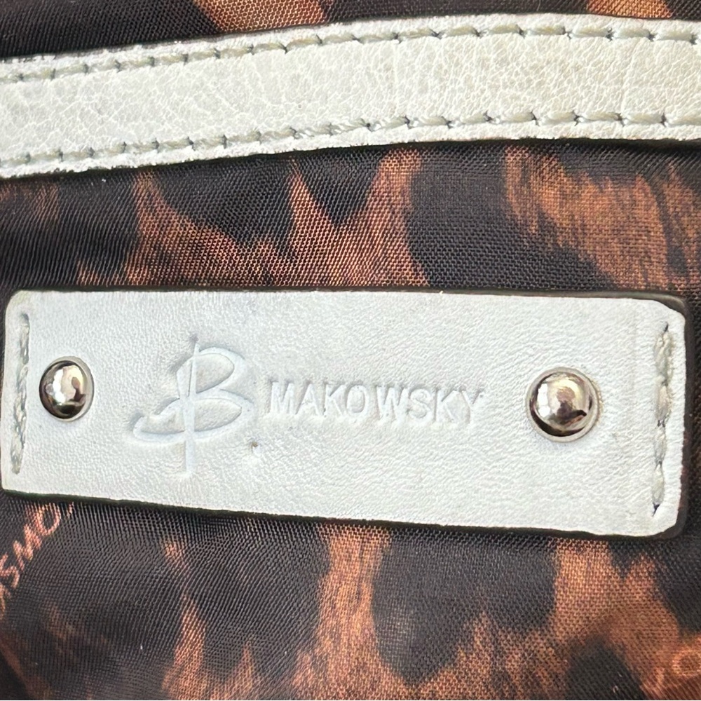 B. Makowsky Westport Vachetta Braided Satchel Tote - Picture 8 of 9